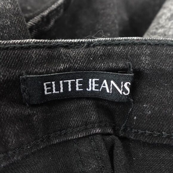 Elite Jeans Savage Collection Womens Black Distressed Shorts Size 32 - Picture 8 of 10